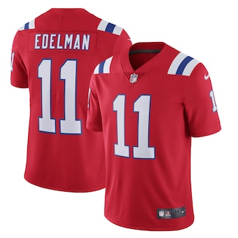 mens nike julian edelman red new england patriots alternate 